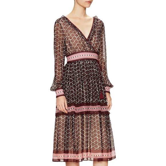 kate spade Dresses & Skirts - Kate Spade Floral Tile Tiered Silk Dress Sz 10